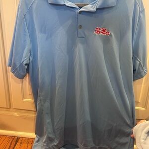 Nike Light Blue Ole Miss Polo Shirt